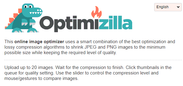 Optimizilla tool