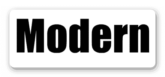 Modern typeface