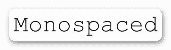 Monospaced typeface