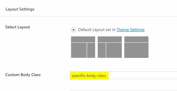 Add body class to specific post in genesis